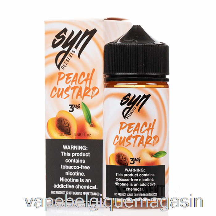 Vape Belgique Pêche Custard - Liquide Syn - 100ml 0mg